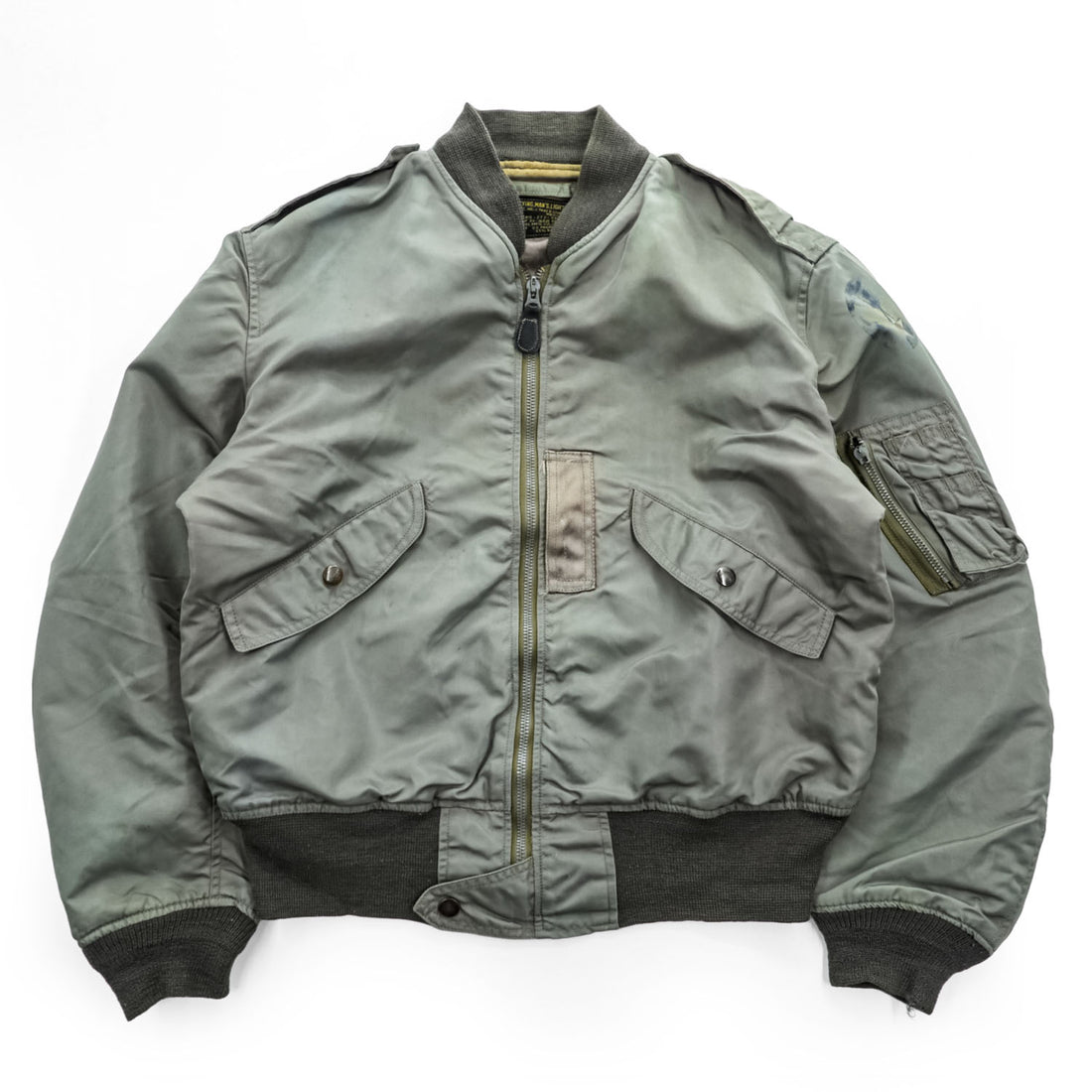Buzz Rickson's L-2B Flight Jacket Medium Sage Green Nylon USAF TOPS Apparel