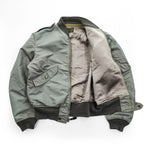 Buzz Rickson's L-2B Flight Jacket Medium Sage Green Nylon USAF TOPS Apparel