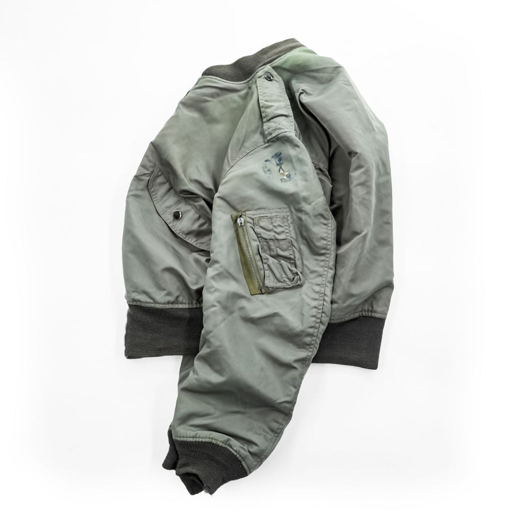 Buzz Rickson's L-2B Flight Jacket Medium Sage Green Nylon USAF TOPS Apparel