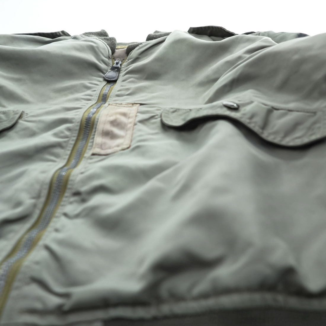 Buzz Rickson's L-2B Flight Jacket Medium Sage Green Nylon USAF TOPS Apparel