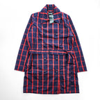LAUREN RALPH LAUREN ダブルブレスト トレンチコート L レッド ネイビー チェック ベルト付