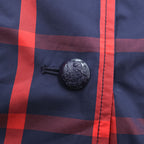 LAUREN RALPH LAUREN ダブルブレスト トレンチコート L レッド ネイビー チェック ベルト付
