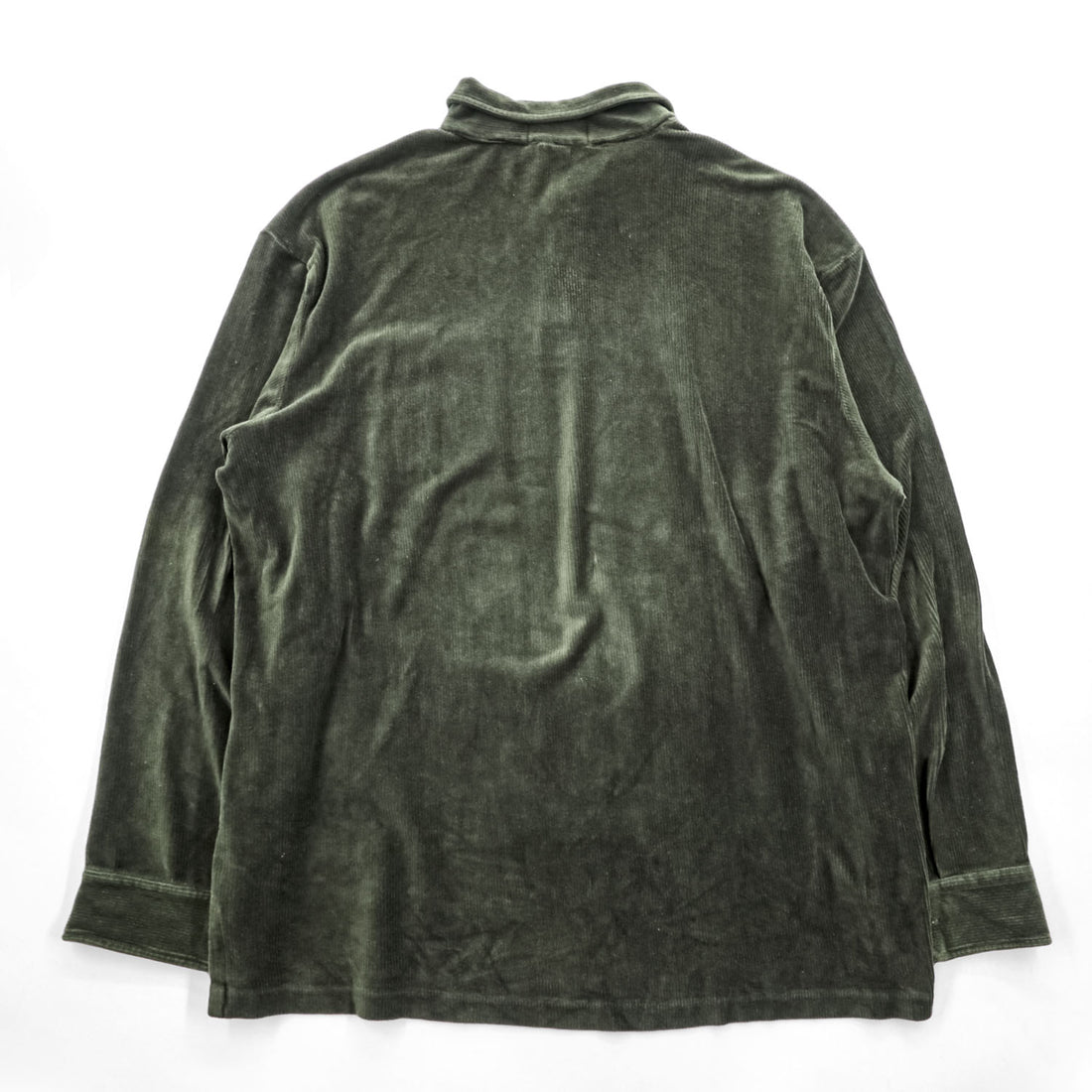 Polo Ralph Lauren 90年代 ヴィンテージ 長袖ポロシャツ XL カーキ グリーン ストレッチ コーデュロイ 胸ポケット