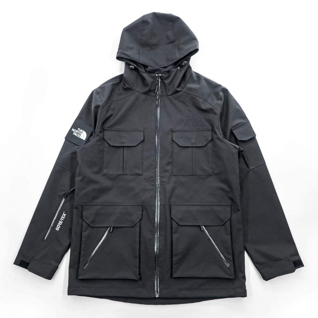 THE NORTH FACE ゴアテックス GORE-TEX 防水 マウンテンパーカー シェル レインジャケット XXL ブラック ドローコード 止水ジップ ユーティリティ マルチポケット