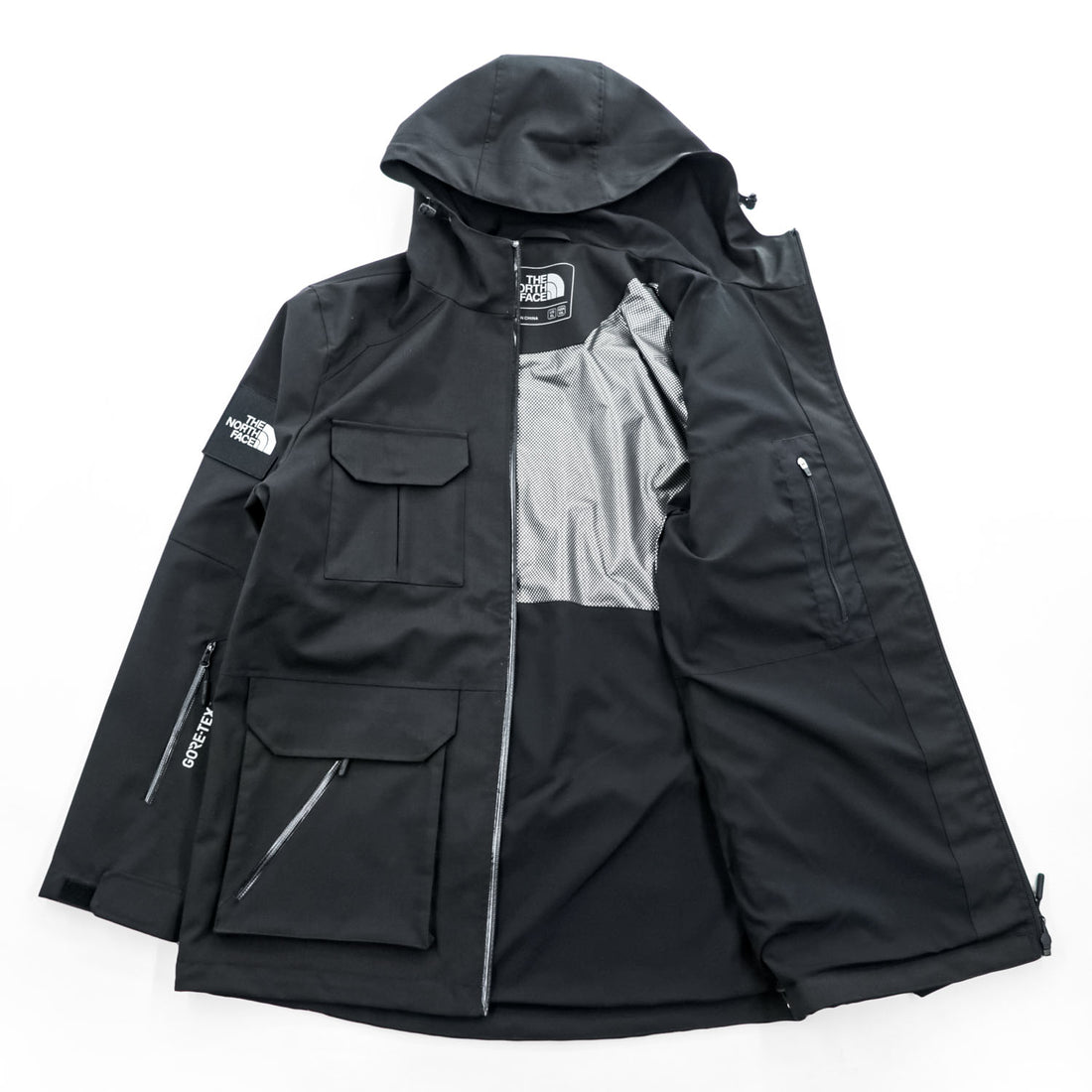 THE NORTH FACE ゴアテックス GORE-TEX 防水 マウンテンパーカー シェル レインジャケット XXL ブラック ドローコード 止水ジップ ユーティリティ マルチポケット