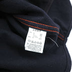 Johnbull ウールブレンド 長袖ワークシャツ L ネイビー マルチポケット コントラストステッチ