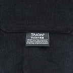 TAION ワーク コーデュロイ ダウンベスト L ブラック Vネック 収納袋付き