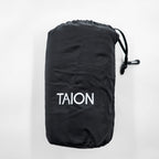 TAION ワーク コーデュロイ ダウンベスト L ブラック Vネック 収納袋付き