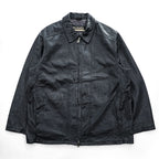 90s Columbia Sportswear Black Genuine Leather Zip Up Jacket Mens XL Vintage