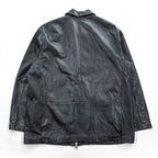90s Columbia Sportswear Black Genuine Leather Zip Up Jacket Mens XL Vintage