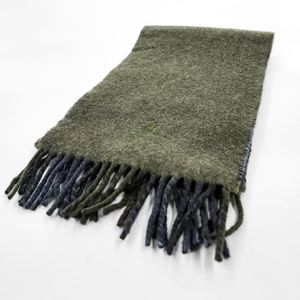 POLO RALPH LAUREN Made in Italy Reversible Plaid Wool Nylon Scarf