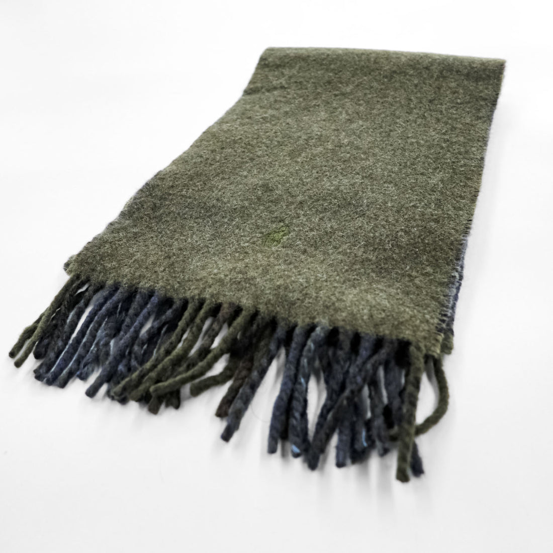 POLO RALPH LAUREN Made in Italy Reversible Plaid Wool Nylon Scarf