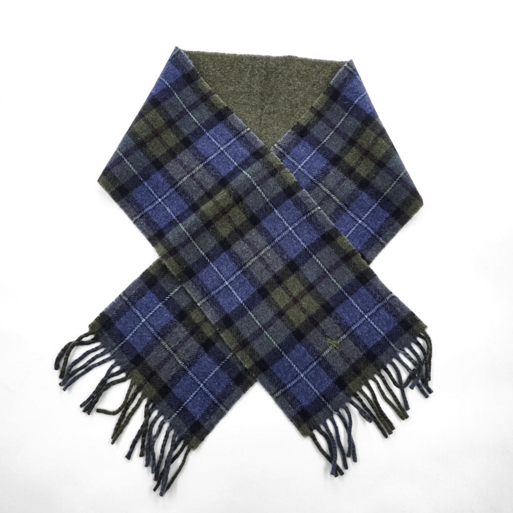 POLO RALPH LAUREN Made in Italy Reversible Plaid Wool Nylon Scarf