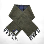 POLO RALPH LAUREN Made in Italy Reversible Plaid Wool Nylon Scarf