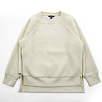 LAUREN RALPH LAUREN Ivory Sherpa Fleece Side Zip Crewneck Pullover Women's S/P