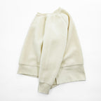 LAUREN RALPH LAUREN Ivory Sherpa Fleece Side Zip Crewneck Pullover Women's S/P