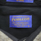 PENDLETON 100% Pure Virgin Wool Elbow Patch Long Sleeve Shirt Gray L