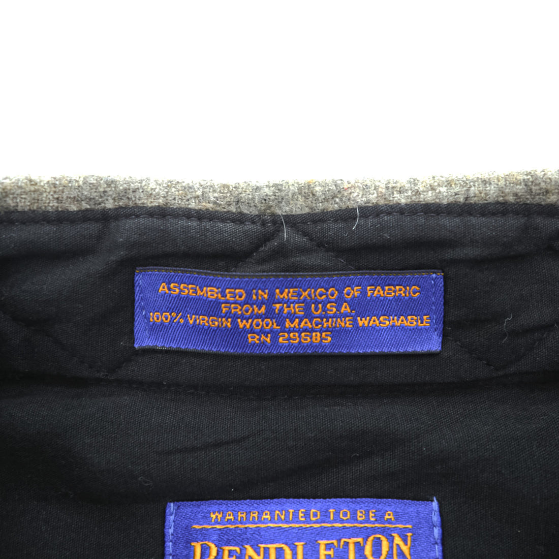 PENDLETON 100% Pure Virgin Wool Elbow Patch Long Sleeve Shirt Gray L