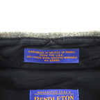 PENDLETON 100% Pure Virgin Wool Elbow Patch Long Sleeve Shirt Gray L
