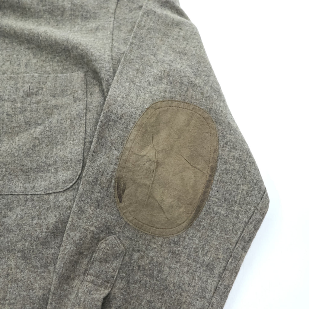 PENDLETON 100% Pure Virgin Wool Elbow Patch Long Sleeve Shirt Gray L