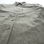 PENDLETON 100% Pure Virgin Wool Elbow Patch Long Sleeve Shirt Gray L