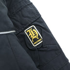 TOMMY HILFIGER DENIM  RED LABEL Double Zip Motorcycle Jacket XL, Black Nylon Checked Lining
