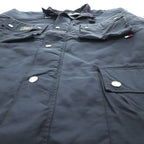 TOMMY HILFIGER DENIM  RED LABEL Double Zip Motorcycle Jacket XL, Black Nylon Checked Lining