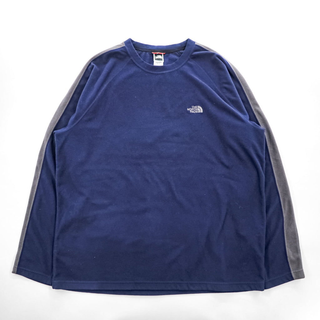 THE NORTH FACE フリース プルオーバー スウェット サイドライン トレーナー XL ネイビー USA規格 ATJ1
