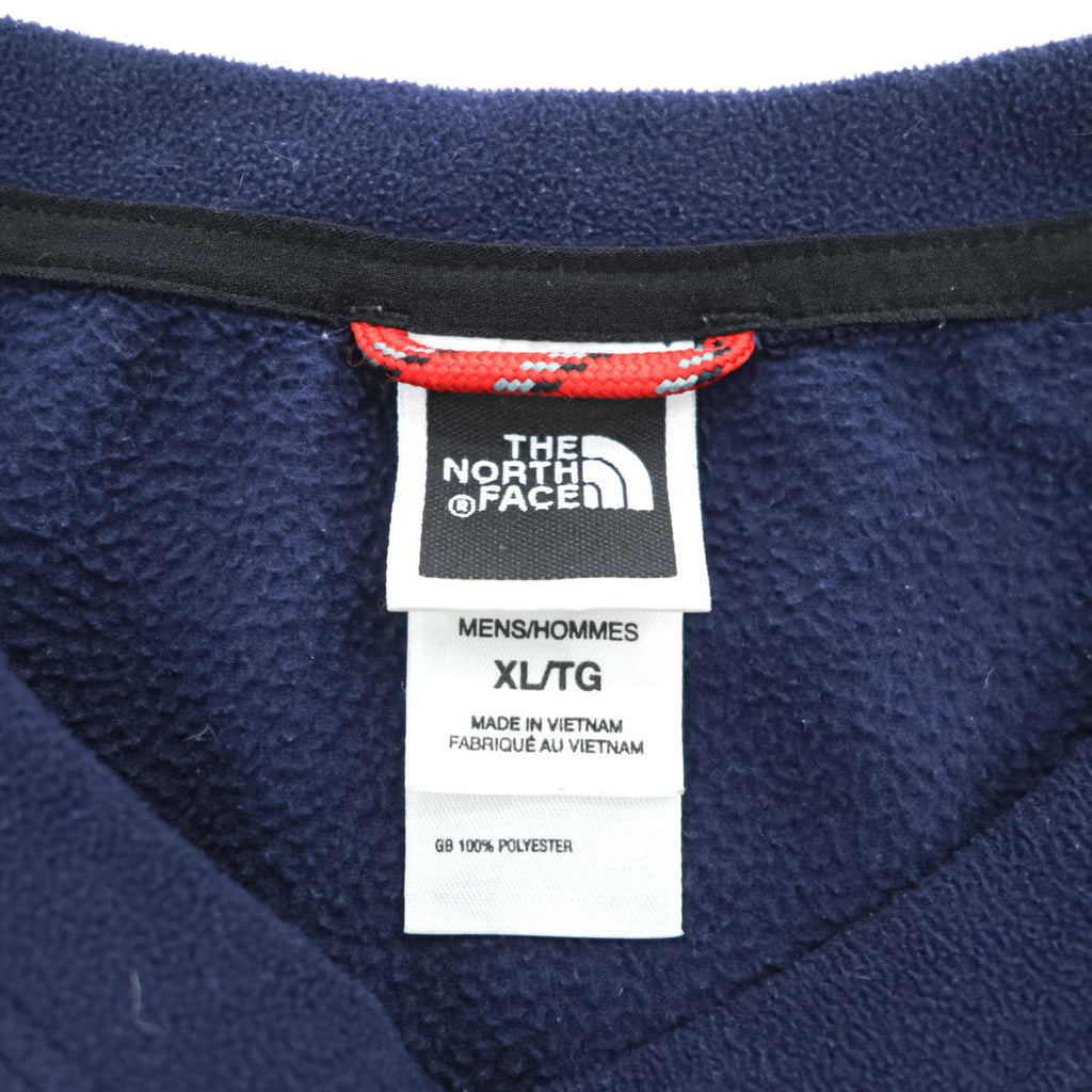 THE NORTH FACE フリース プルオーバー スウェット サイドライン トレーナー XL ネイビー USA規格 ATJ1