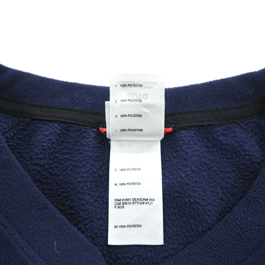 THE NORTH FACE フリース プルオーバー スウェット サイドライン トレーナー XL ネイビー USA規格 ATJ1