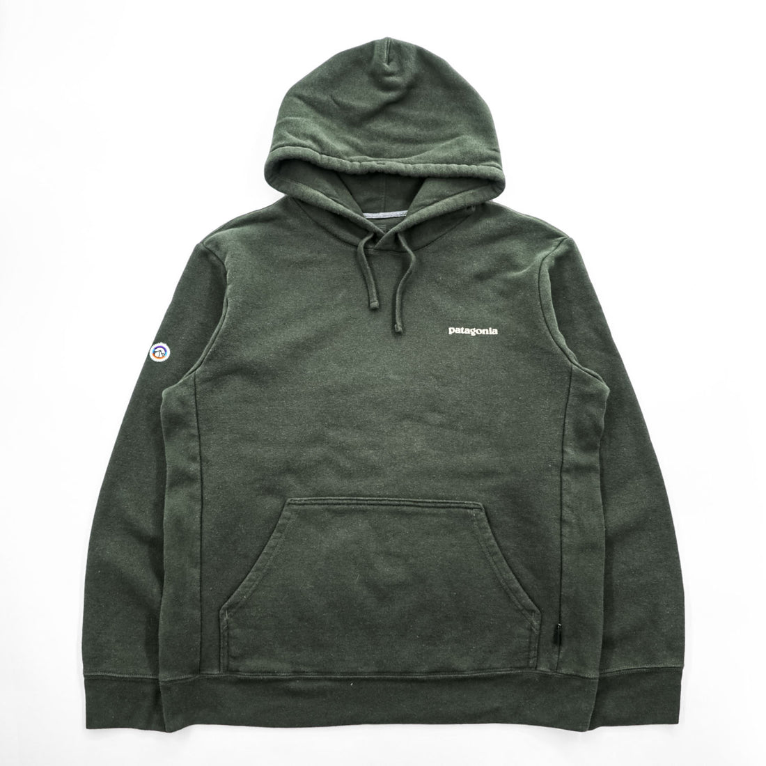 Patagonia プルオーバー パーカー M カーキ グリーン 裏起毛 フィッツロイ・アイコン・アップライザル・フーディ 39666 カンガルーポケット