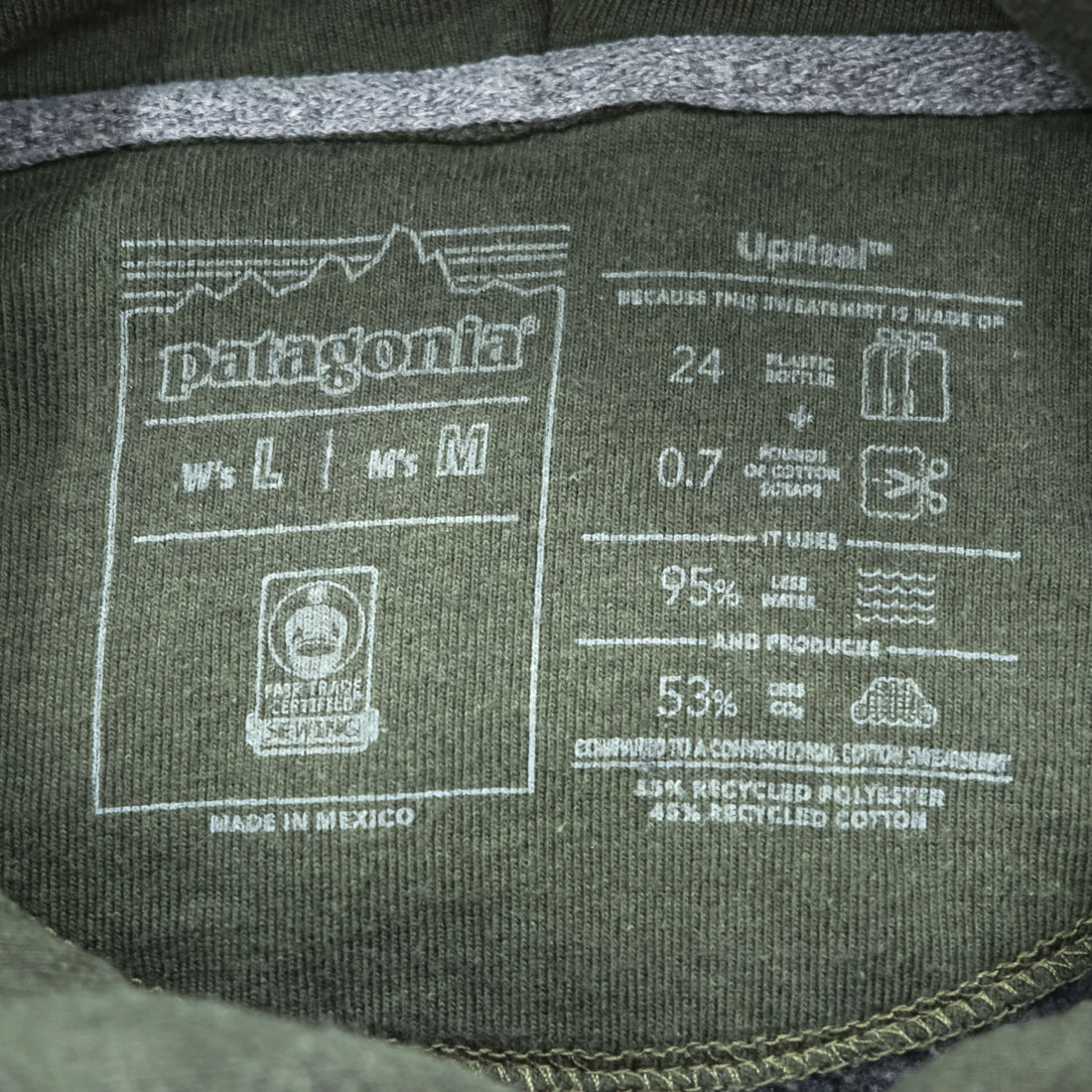 Patagonia プルオーバー パーカー M カーキ グリーン 裏起毛 フィッツロイ・アイコン・アップライザル・フーディ 39666 カンガルーポケット