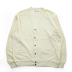 ARNOLD PALMER V-Neck Knit Cardigan Ivory XL Made in USA Acrylic Wool