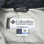 Columbia フルジップ フリースベスト M グレー ブラック バイカラー ドローコード TITANIUM EM1095