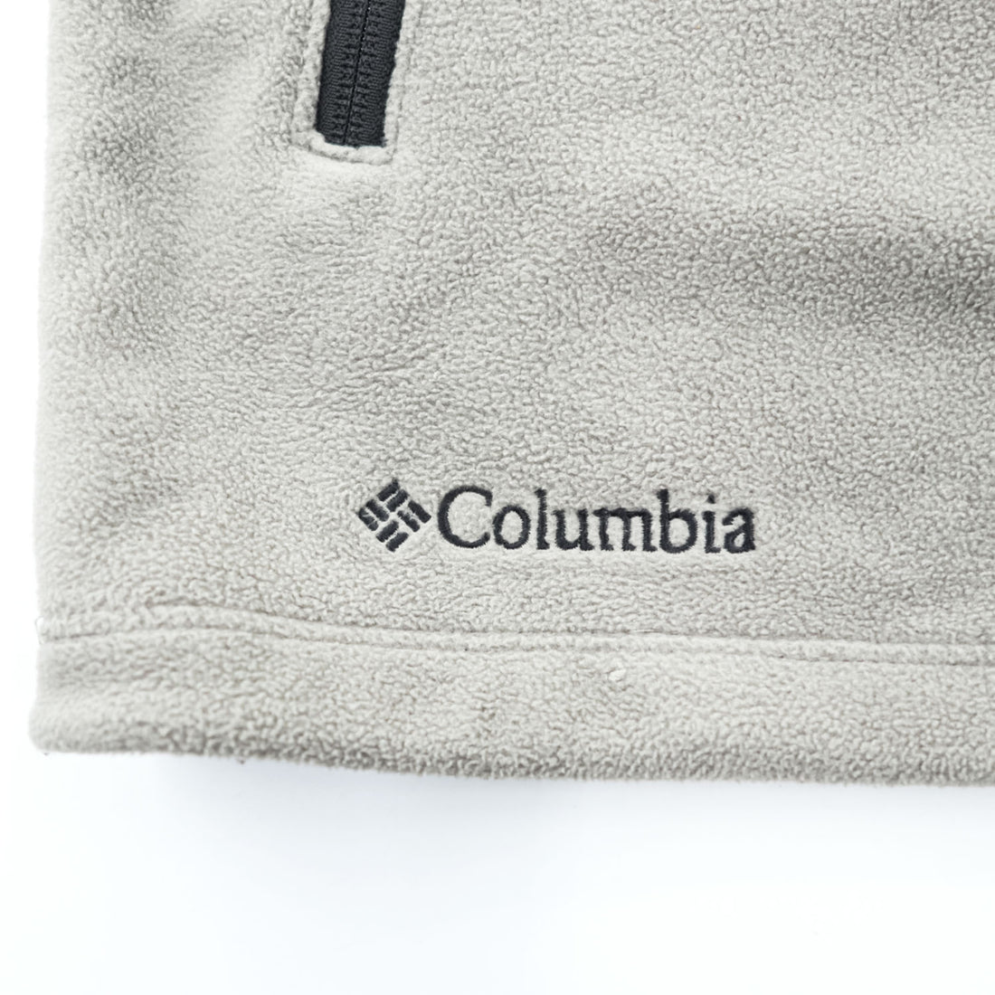 Columbia フルジップ フリースベスト M グレー ブラック バイカラー ドローコード TITANIUM EM1095