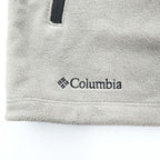 Columbia フルジップ フリースベスト M グレー ブラック バイカラー ドローコード TITANIUM EM1095
