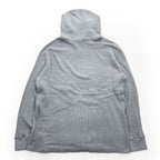 Polo Ralph Lauren Pullover Hoodie XL Grey Small Pony Logo Embroidery Oversized Thermal Waffle Front V