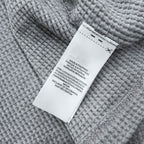Polo Ralph Lauren Pullover Hoodie XL Grey Small Pony Logo Embroidery Oversized Thermal Waffle Front V