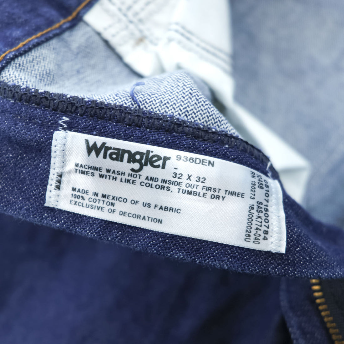 Wrangler デニムパンツ ジーンズ M インディゴ ブルー リジッド Cowboy Cut Slim Fit 936DEN