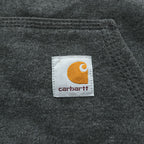carhartt プルオーバー パーカー XL グレー 裏起毛 ロゴスリーブ ビッグサイズ LOOSE FIT カンガルーポケット K288