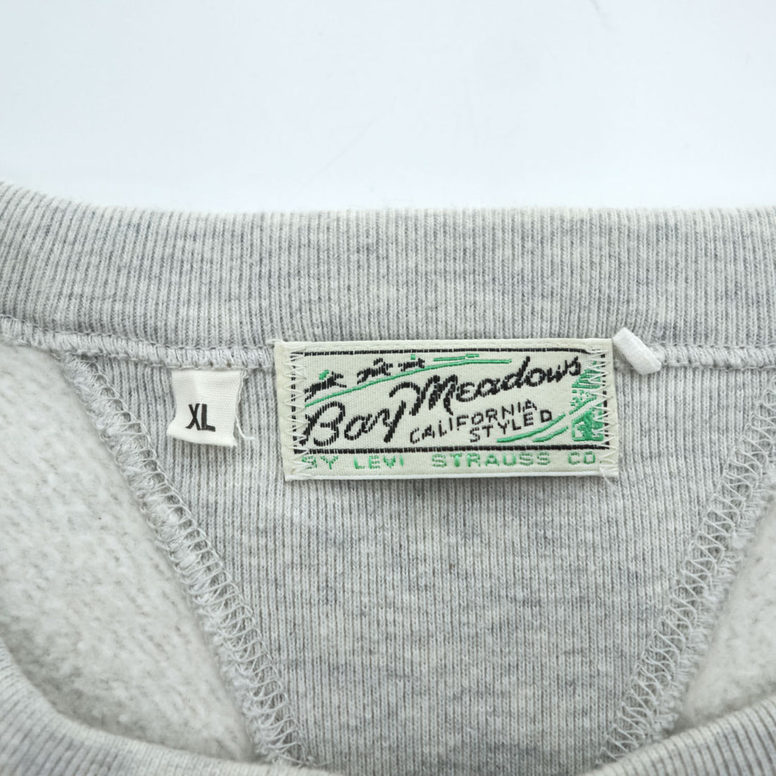 LEVI'S VINTAGE CLOTHING (LVC) Portugal Made Sweatshirt, XL, Gray, Brushed Lining, Bay Meadows, Front V, 21931-0003