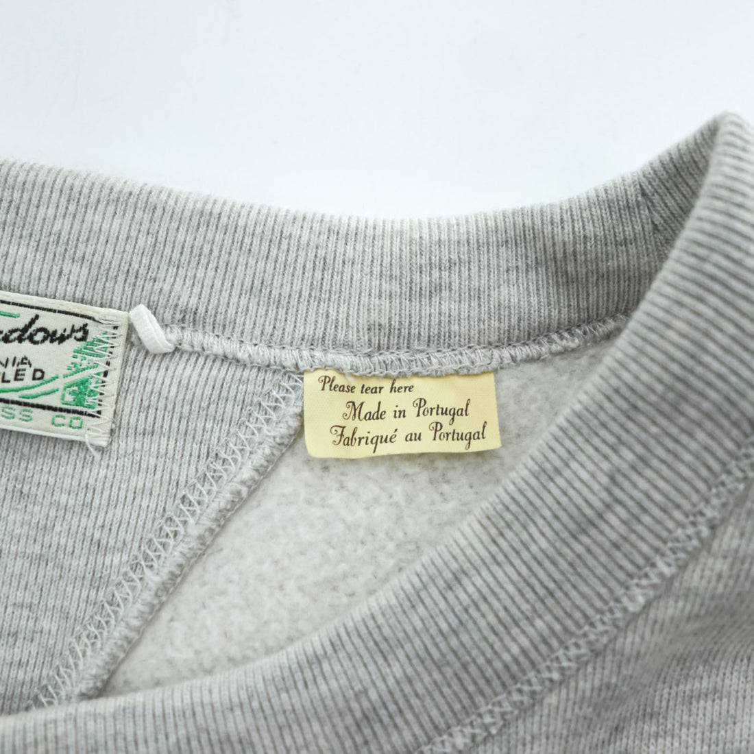 LEVI'S VINTAGE CLOTHING (LVC) Portugal Made Sweatshirt, XL, Gray, Brushed Lining, Bay Meadows, Front V, 21931-0003