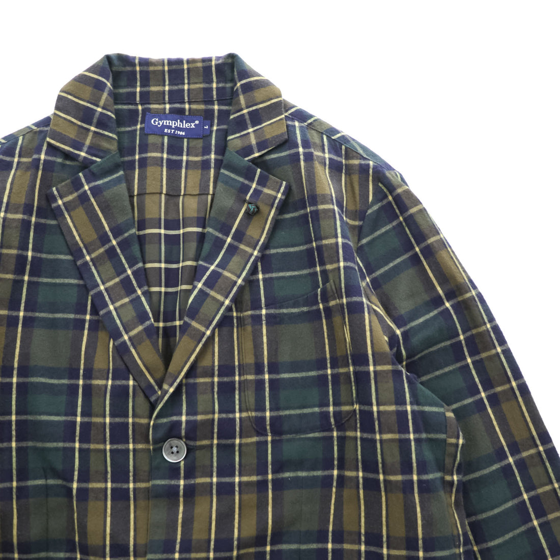 Gymphlex Cotton Plaid 3-Button Tailored Jacket Made in Japan J-1127 VHC-BY