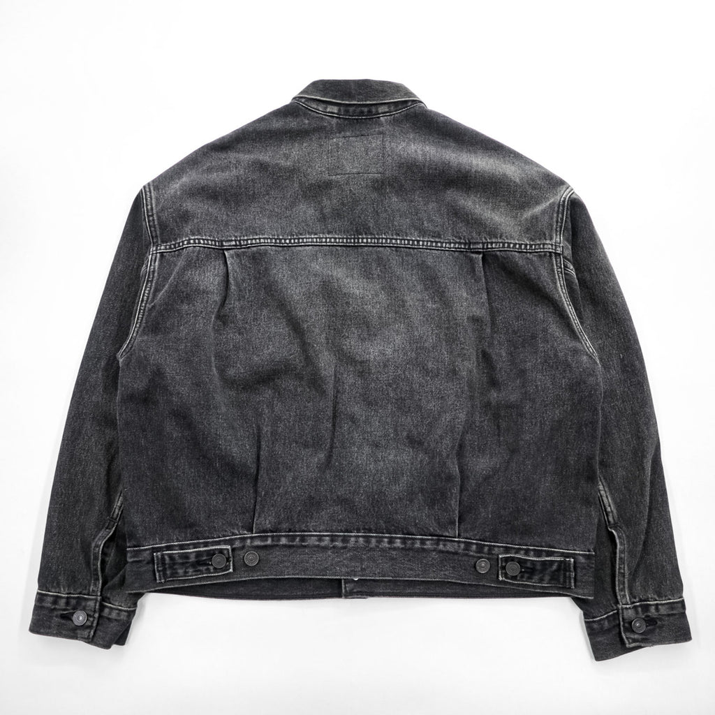 Levi's ビッグE 1stタイプ アレンジ デニムジャケット Gジャン STAY LOOSE TYPE1 トラッカージャケット S ブラック PREMIUM PC9-A2424-0001