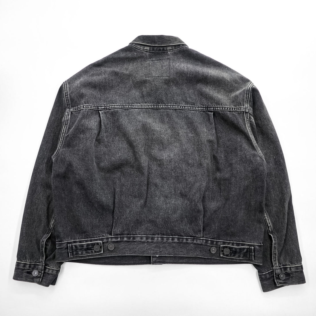 Levi's ビッグE 1stタイプ アレンジ デニムジャケット Gジャン STAY LOOSE TYPE1 トラッカージャケット S ブラック PREMIUM PC9-A2424-0001