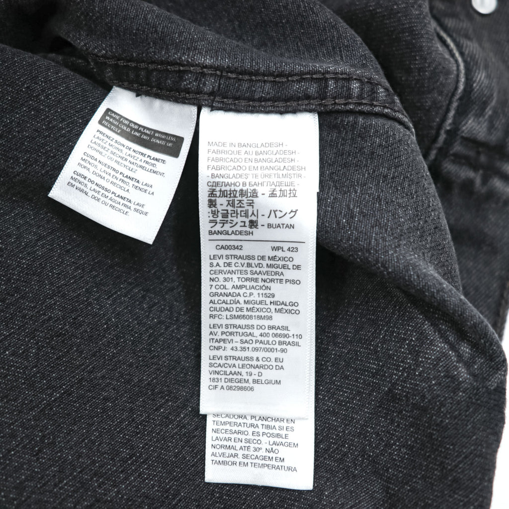 Levi's ビッグE 1stタイプ アレンジ デニムジャケット Gジャン STAY LOOSE TYPE1 トラッカージャケット S ブラック PREMIUM PC9-A2424-0001