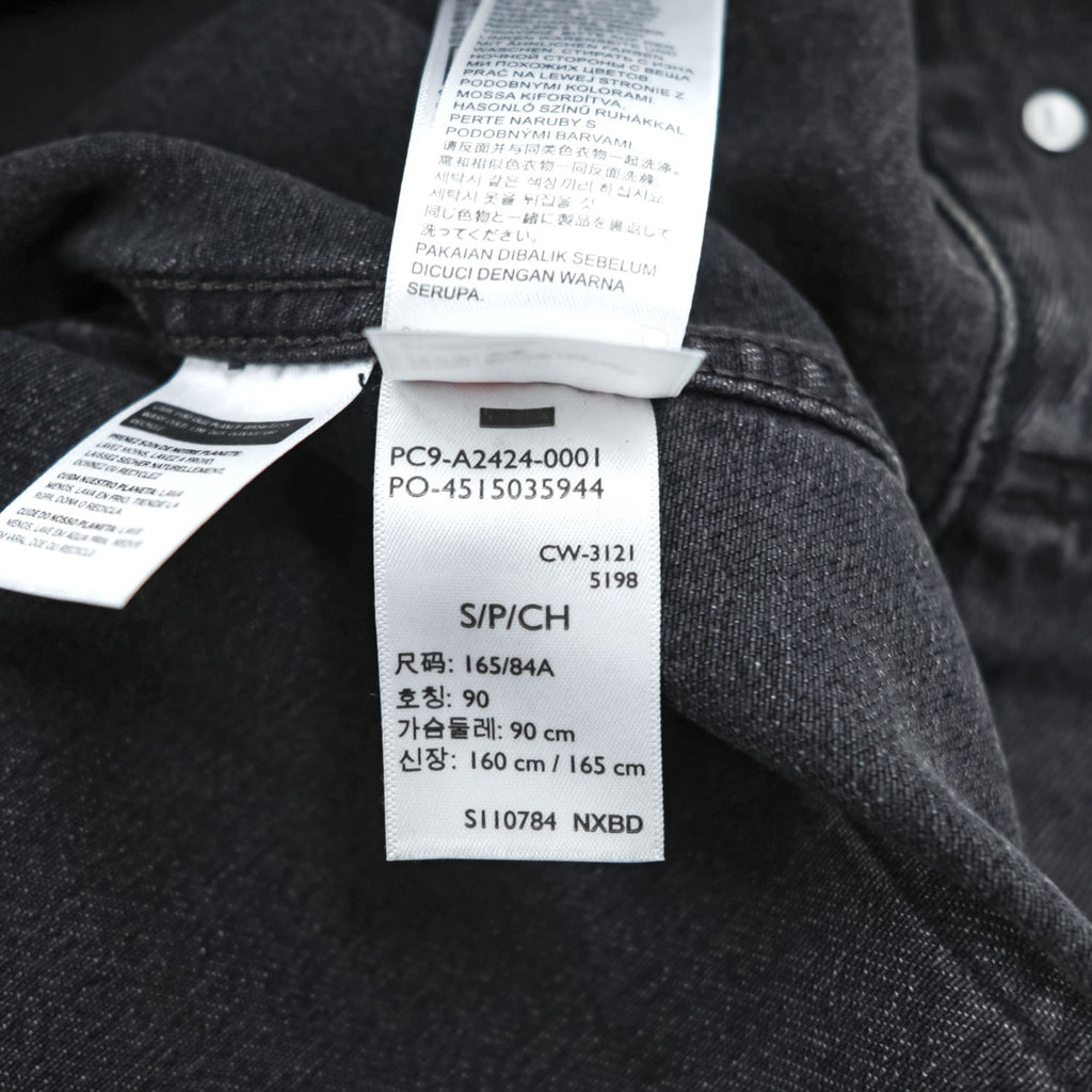 Levi's ビッグE 1stタイプ アレンジ デニムジャケット Gジャン STAY LOOSE TYPE1 トラッカージャケット S ブラック PREMIUM PC9-A2424-0001