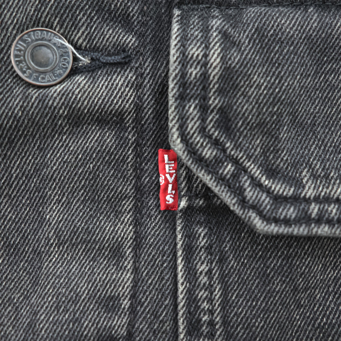 Levi's ビッグE 1stタイプ アレンジ デニムジャケット Gジャン STAY LOOSE TYPE1 トラッカージャケット S ブラック PREMIUM PC9-A2424-0001