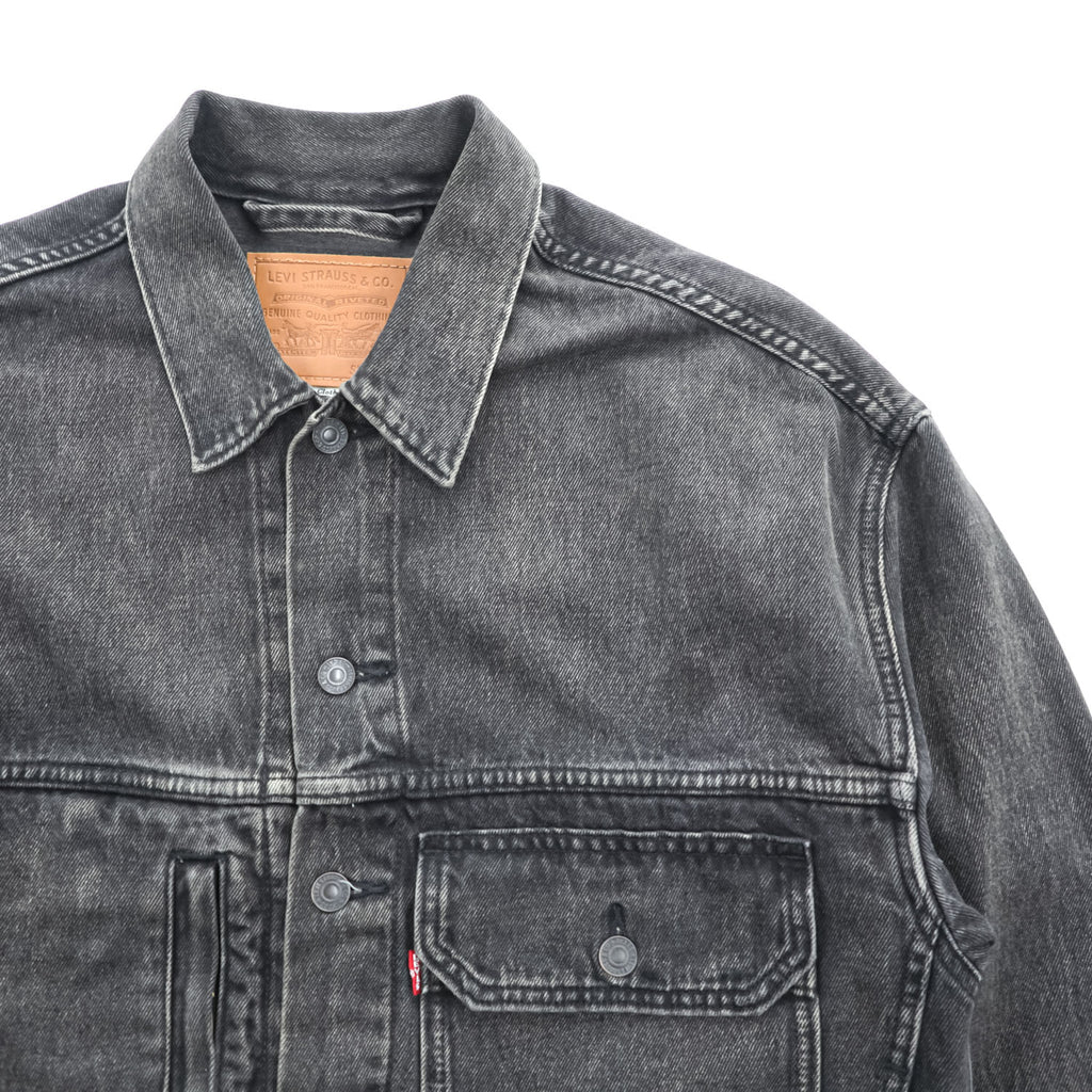 Levi's ビッグE 1stタイプ アレンジ デニムジャケット Gジャン STAY LOOSE TYPE1 トラッカージャケット S ブラック PREMIUM PC9-A2424-0001