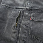 Levi's ビッグE 1stタイプ アレンジ デニムジャケット Gジャン STAY LOOSE TYPE1 トラッカージャケット S ブラック PREMIUM PC9-A2424-0001